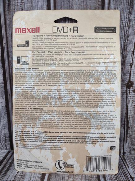 Maxell 4.7GB 120-Minute DVD+Rs (5 pk, Color, Carded) - Picture 3 of 4